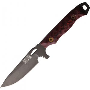 Dawson 83663 Outcast Black Apocalyptic Fixed Blade Knife Black/Red Handles