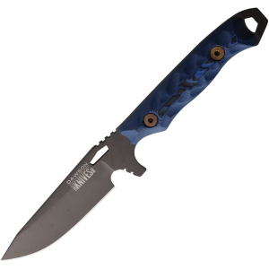 Dawson 83687 Outcast Black Apocalyptic Fixed Blade Knife Black/Blue Handles