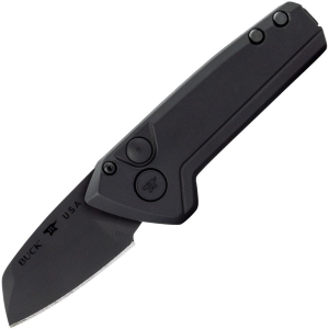 Buck 839BKS1 Auto Mini Black Deploy Knife Black Handles