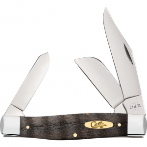 Case XX 14004 Stockman Knife Black Curly Oak Handles