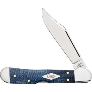 Case XX 60512 Mini Copperlock Knife Denim Canvas Handles