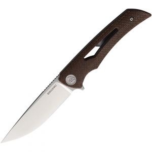 Eikonic 551SBR Aperture D2 Linerlock Knife Brown Handles