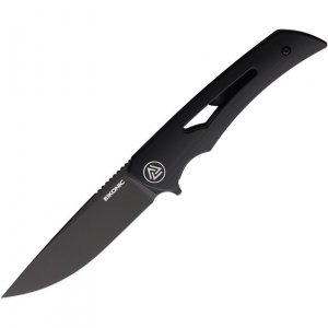 Eikonic 550BB ApertureBlack Linerlock Knife Black Handles
