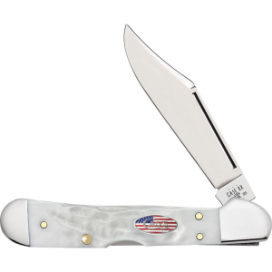 Case XX 14104 Copperlock Knife White Synthetic Handles