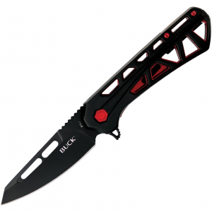 Buck 811BKS Trace Ops Black Linerlock Knife Black/Red Handles