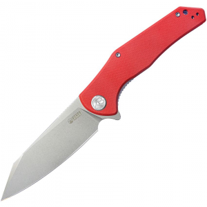 Kubey 158K Flash Stonewashed Linerlock Knife Red Handles