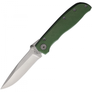 Hard Hat 820GN Linerlock Knife Green Handles