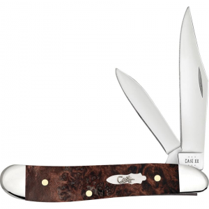 Case XX 64059 Peanut Knife Brown Maple Burl Handles