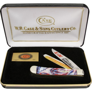 Case LNSTAR L&N Railroad Folding Pocket Knife Trapper Set