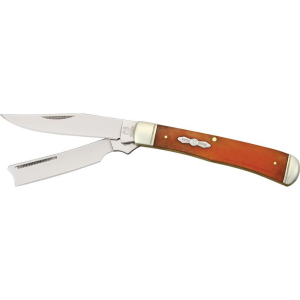 Rough Rider Knives 073 Razor Trapper Orange Bone