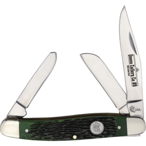 Queen PSB47 Stockman Knife Green Handles