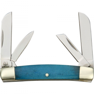 Rough Rider 1257 Tiny Congress Folding Pocket Knife with Turquoise Bone Handle