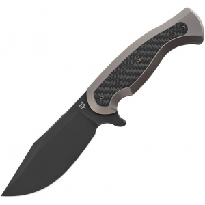 Fox 106TICF Eastwood Tiger CF Blak Fixed Blade Knife Bead blast Handles