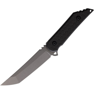 Hoback 003S Kwaiback Stonewash Fixed Blade Knife Twill Carbon Handles