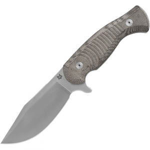 Fox 106MOD Eastwood Tiger Stonewash Fixed Blade Knife OD Green Micarta Handles