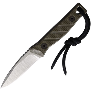 Medford 117STQ10KO Necromancer Tumbled Fixed Blade Knife Od Green Handles