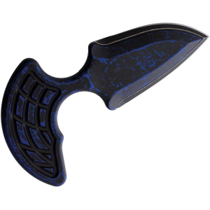 Heretic 0508ABRKBLU Sleight Push Dagger Battleworn Fixed Blade Knife Breakthrough Blue Handles
