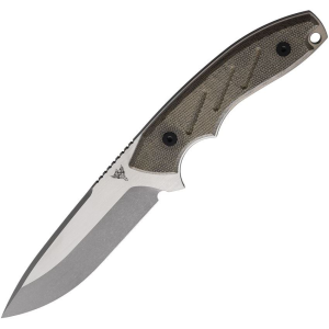 Dirty Bird CHG220202 Chingaso Stonewash Fixed Blade Knife OD Green Handles