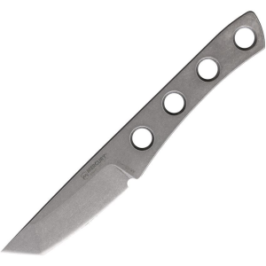 Mercury 9ARNISTNTFC Tanto Stonewash Fixed Blade Knife Silver Handles