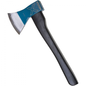 WOOX 04001 Thunderbird Throwing Axe Blue Fixed Blade Knife Black Handles