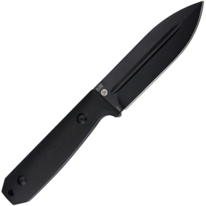 Artisan 1855BBBK Wreckhart Black Fixed Blade Knife Black Handles