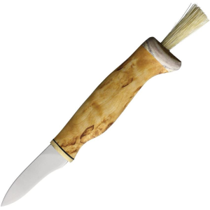 Arctic Legend 153 Mushroom Satin Fixed Blade Knife Curly Birch Handles