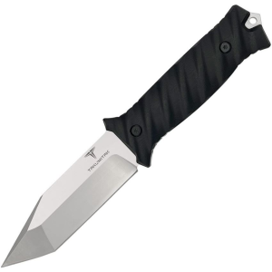 Takumitak 201SL Fulcrum Satin Fixed Blade Knife Black Handles