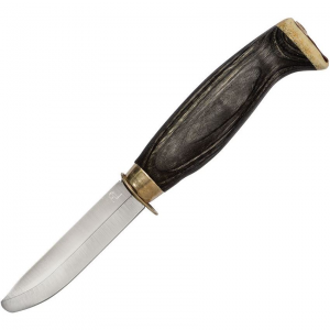 Arctic Legend 122 Child's Satin Fixed Blade Knife Black Birch Handles