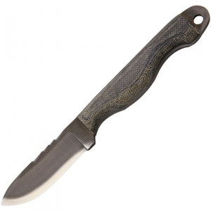 Anza 510M 2-1/2 Inch Anza Fixed Blade Knife with Black Canvas Micarta Handle
