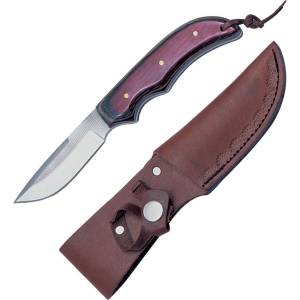 Sawmill 4 Buzz Saw Skinner Fixed Blade Knife with Multi-Color Wood Handles
