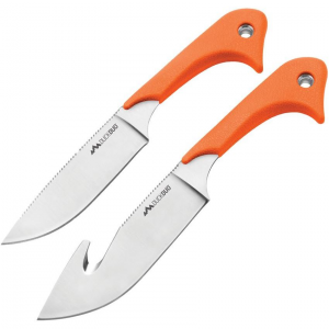 Outdoor Edge DD20C Duck Duo Satin Fixed Blade Knife Orange Handles