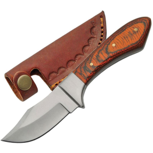 Pakistan 7998 Fixed Blade Knife with Brown Pakkawood Handle