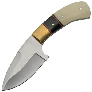 Pakistan Cutlery 203420BO Fixed Satin Fixed Blade Knife Bone Handles
