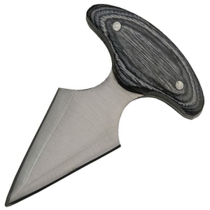 Pakistan 203091BK Push Dagger Satin Fixed Blade Knife Black Pakkawood Handles