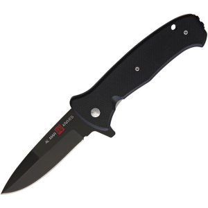Al Mar K2206 SERE 2020 Black Assist Open Linerlock Knife Black Handles