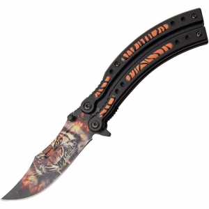 MTech A1122TG Tiger Linerlock Knife Assist Open