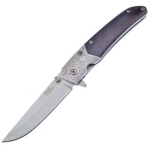 Frost SW604BPW Black Badger Linerlock Knife assisted