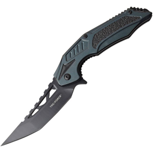 Tac Force 1003BL Linerlock Knife with Black and Blue Anodized Aluminum Handle