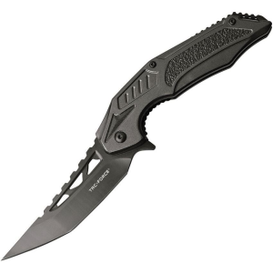 Tac Force 1003GY Linerlock Knife with Black and Gray Anodized Aluminum Handle