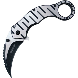 Tac Force 952SW Assisted Opening Framelock Folding Stonewash Pocket Knife with Stainless Handle