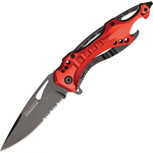 Tac Force 705RD Assisted Opening Part Serrated Drop Point Linerlock Folding Pocket Knife
