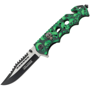 Tac Force TF809GN Rescue Assisted Opening Saw Linerlock Folding Pocket Knife