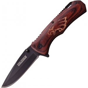 Tac Force 939EA Assisted Opening Linerlock Folding Pocket Black Finish Blade Knife with PakkaWood Eagle Handle