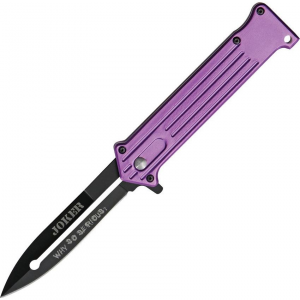 China Made M3999 Assisted Opening Linerlock Folding Pocket Knife with Front Grooved and Smooth Back Purple Handle