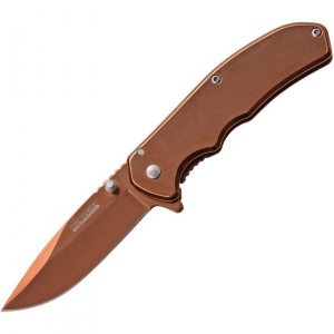 Tac Force 933RG Assisted Opening Linerlock Folding Pocket Bronze Finish Blade Knife with Stainless Handle