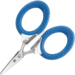 Camillus 18826 Cuda Micro Scissors Titanium Bonded Steel with Blue Cuda Scale Pattern Non-Slip Grip Handle