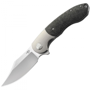 Bestech Knives 1906A BowieTie Framelock Knife Black/Orange Handles
