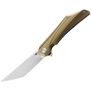 Bestech T1911C Kamoza Framelock Knife Gold Handles