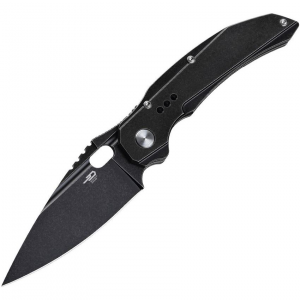 Bestech T2005C Exploit Black Framelock Knife Black Stonewashed Handles