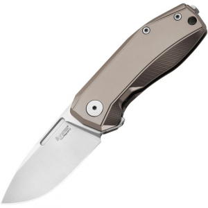 LionSTEEL NA01BR NANO Framelock Knife Bronze Titanium Handles